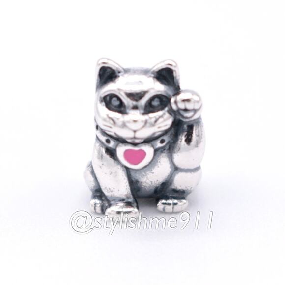 Authentic Pandora Lucky Cat Charm - 790989EN05 - Picture 8 of 11